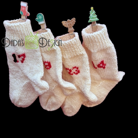 Adventskalender/Adventskalenderset - gestrickte Socken mit Zahlen