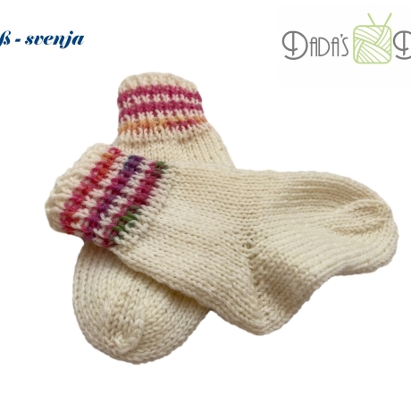 Gestrickte Babysocken - Gr. ca 17/18
