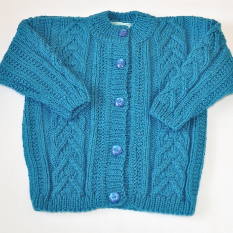 Gestrickte Jacke LEON Baby, Kind-Gr.ca 68 / 74