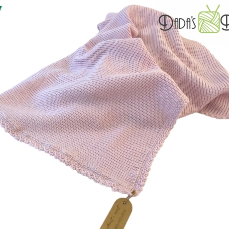 Babydecke gestrickt CASHMERE (mehrere Farben)