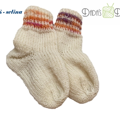 Gestrickte Babysocken - Gr. ca 17/18