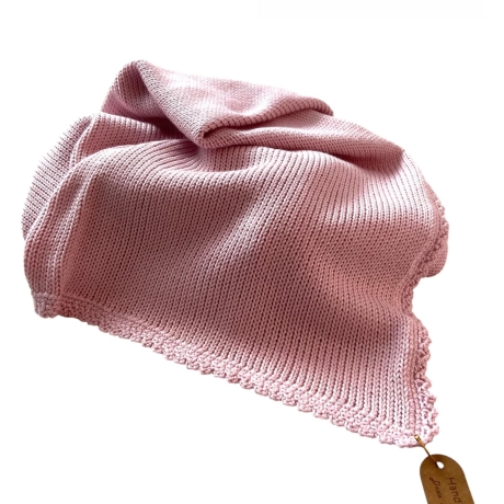 Babydecke gestrickt aus Baumwolle in mehreren Farben