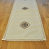 Tischläufer Braun-Beige, kreuzstich