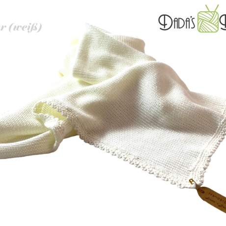 Babydecke gestrickt aus Baumwolle in mehreren Farben