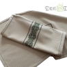 Tischläufer Beige mit grünem Muster, kreuzstich