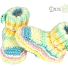 Babyschuhe gestrickt mit Marienkäfer Gr. ca 16