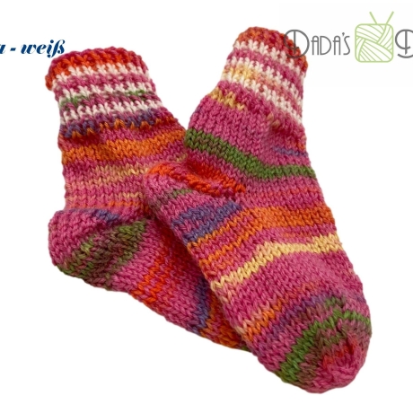 Gestrickte Babysocken - Gr. ca 17/18