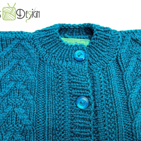 Gestrickte Jacke LEON Baby, Kind-Gr.ca 68 / 74