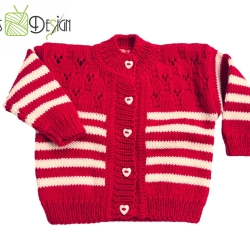 Gestrickte Jacke LINA  Baby, Kind - Gr. ca 62