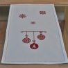 Tischläufer Weihnachten in rot, kreuzstich