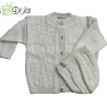 Gestrickte Jacke AMY Baby,Kind-Gr.68/74 mit Mütze