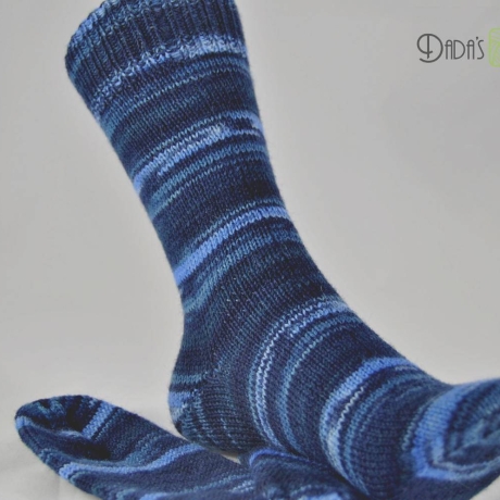 Gestrickte Socken REGIA DENIM ATLANTIS COLOR - Gr.ca 36/37