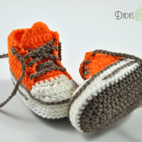 Babyschuhe/Babychucks gehäkelt  Gr. ca 13-14