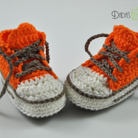 Babyschuhe/Babychucks gehäkelt  Gr. ca 13-14