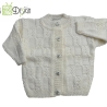 Gestrickte Jacke AMY Baby,Kind-Gr.68/74 mit Mütze