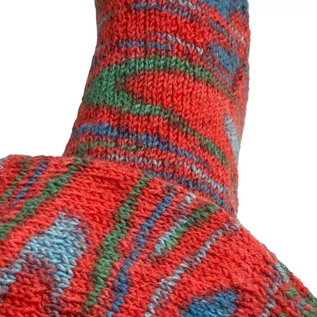 Gestricke Socken REGIA WEEKEND COLOR COLA - Gr. ca 40/41