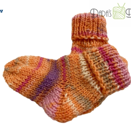 Babysocken gestrickt, Gr. ca 15 - verschiedene Farben