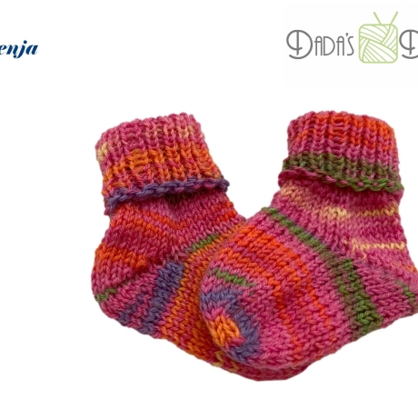Babysocken gestrickt, Gr. ca 15 - verschiedene Farben