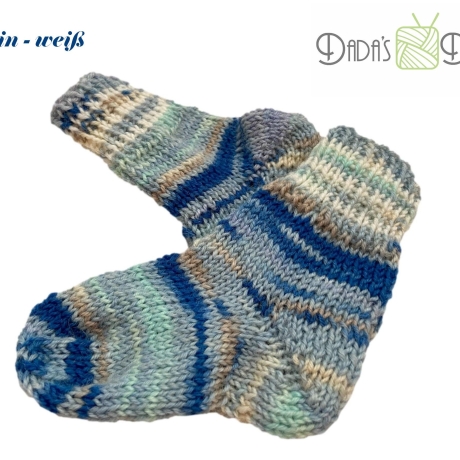 Gestrickte Babysocken - Gr. ca 17/18