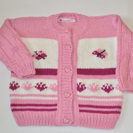Kinderjacke ALINA gestrickt Gr. ca 74 - 80