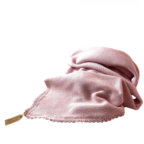 Babydecke gestrickt aus Baumwolle in mehreren Farben
