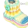 Babyschuhe gestrickt mit Marienkäfer Gr. ca 16
