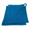 Topflappen gehäkelt in Rippenmuster - 1 Paar(2 Stück)-blaue Töne