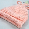 Gestrickte Babymütze in rosa