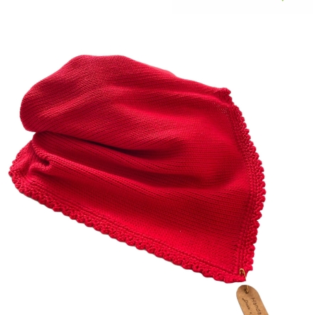 Babydecke gestrickt aus Baumwolle in mehreren Farben