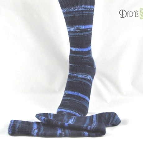 Gestrickte Socken REGIA DENIM ATLANTIS COLOR - Gr.ca 36/37