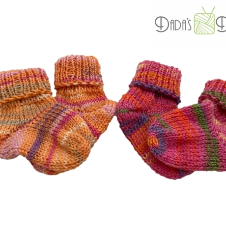 Babysocken gestrickt, Gr. ca 15 - verschiedene Farben