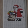 Kreuzstichbild Weihnachtsmann
