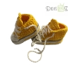 Babyschuhe/Babychucks gehäckelt sonne-creme in Gr.ca 15
