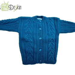 Gestrickte Jacke LEON Baby, Kind-Gr.ca 68 / 74