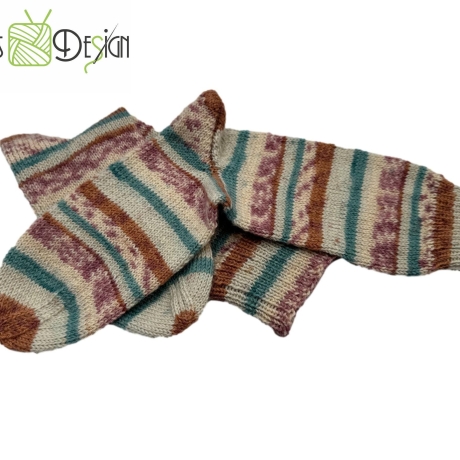 Gestrickte Socken SURFER WIND COLOR - Gr.ca 36/37