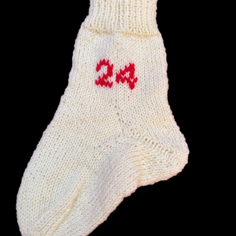 Adventskalender/Adventskalenderset - gestrickte Socken mit Zahlen