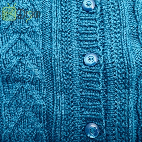 Gestrickte Jacke LEON Baby, Kind-Gr.ca 68 / 74
