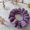 Handgemachtes gehäkeltes Scrunchie - Haargummi aus 100% Merinowolle