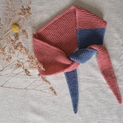 100 % Merino - Französischer Schal / Halstuch Sophie zweifarbig