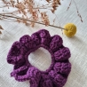 Handgemachtes gehäkeltes Scrunchie - Haargummi aus 100% Merinowolle