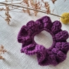 Handgemachtes gehäkeltes Scrunchie - Haargummi aus 100% Merinowolle