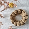 Handgemachtes gehäkeltes Scrunchie - Haargummi aus 100% Merinowolle