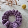 Handgemachtes gehäkeltes Scrunchie - Haargummi aus 100% Merinowolle