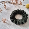 Handgemachtes gehäkeltes Scrunchie - Haargummi aus 100% Merinowolle