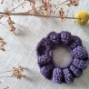 Handgemachtes gehäkeltes Scrunchie - Haargummi aus 100% Merinowolle