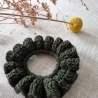 Handgemachtes gehäkeltes Scrunchie - Haargummi aus 100% Merinowolle