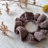 Handgemachtes gehäkeltes Scrunchie - Haargummi aus 100% Merinowolle