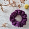Handgemachtes gehäkeltes Scrunchie - Haargummi aus 100% Merinowolle