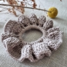 Handgemachtes gehäkeltes Scrunchie - Haargummi aus 100% Merinowolle