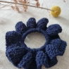 Handgemachtes gehäkeltes Scrunchie - Haargummi aus 100% Merinowolle